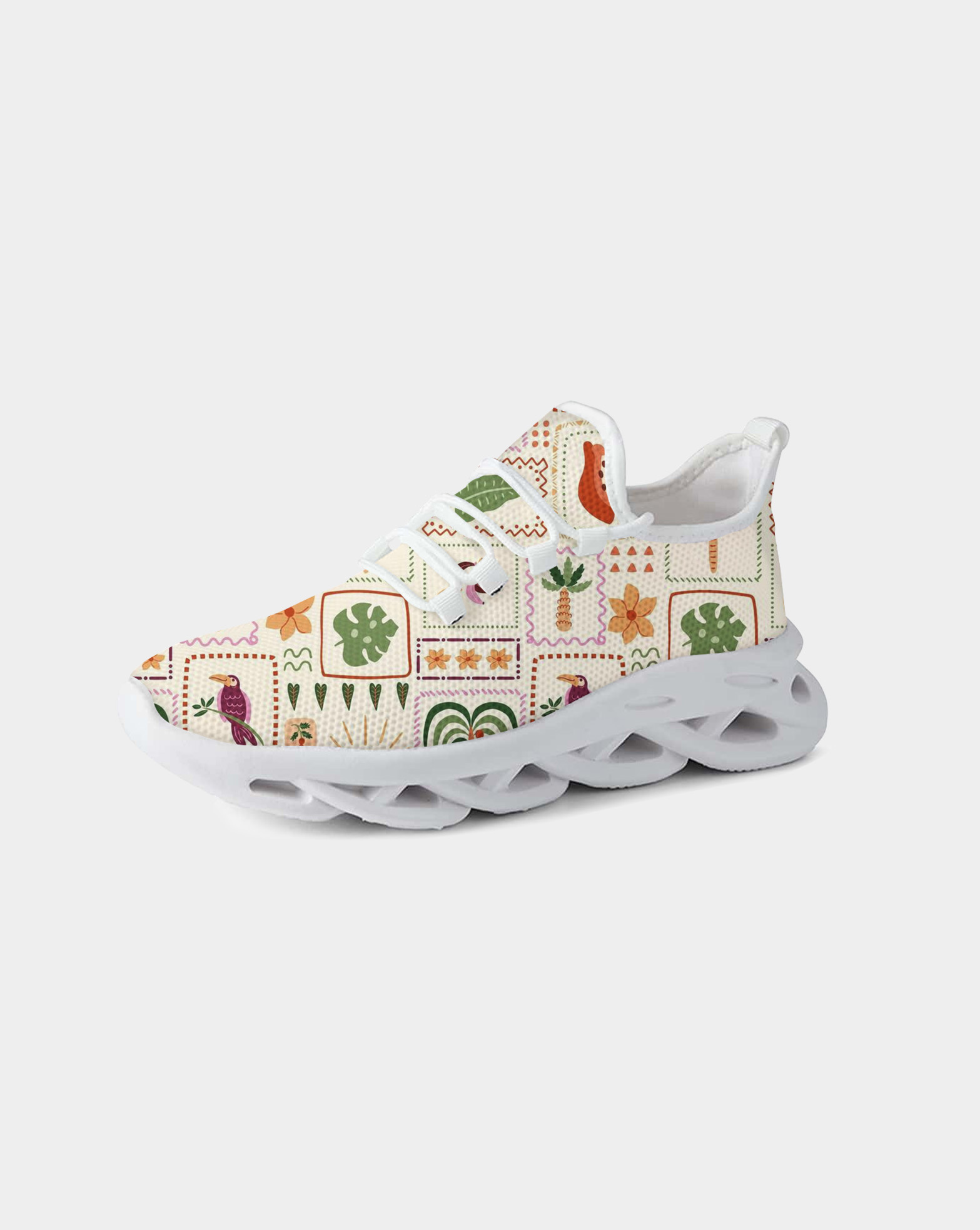 Tropical Patchwork Max Soul Shoes With White Soles (1)